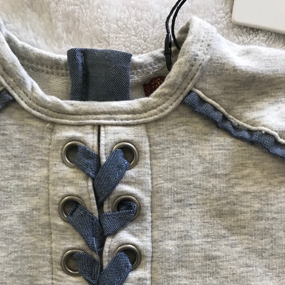 7 For All Mankind Girls Heather Grey Dress - Picture 3 of 4